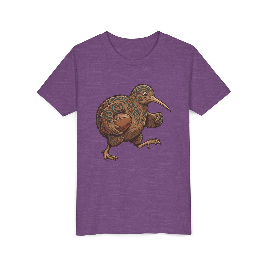 Youth Tee — Whimsical Maori-Style Kiwi Bird Kids Shirt