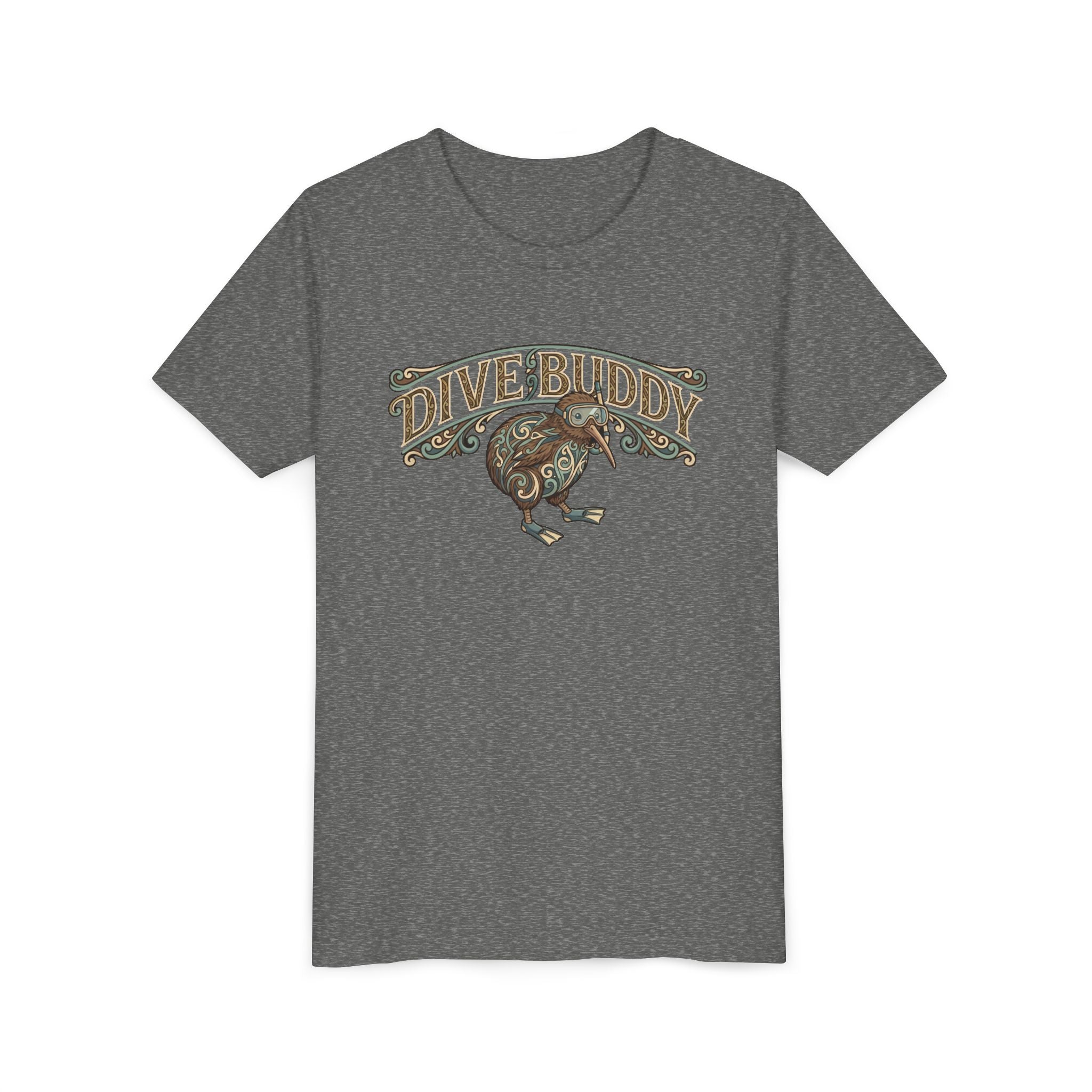 Youth Tee - "Dive Buddy" Kiwi Bird Graphic Kids T-Shirt