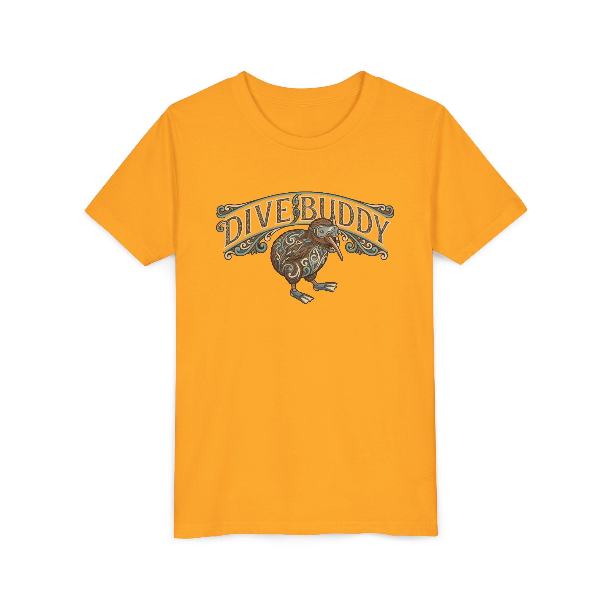 Youth Tee - "Dive Buddy" Kiwi Bird Graphic Kids T-Shirt