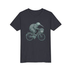Kids Kiwi Bird Bicycle T‑Shirt – Cute Animal Cycling Graphic Tee for Children