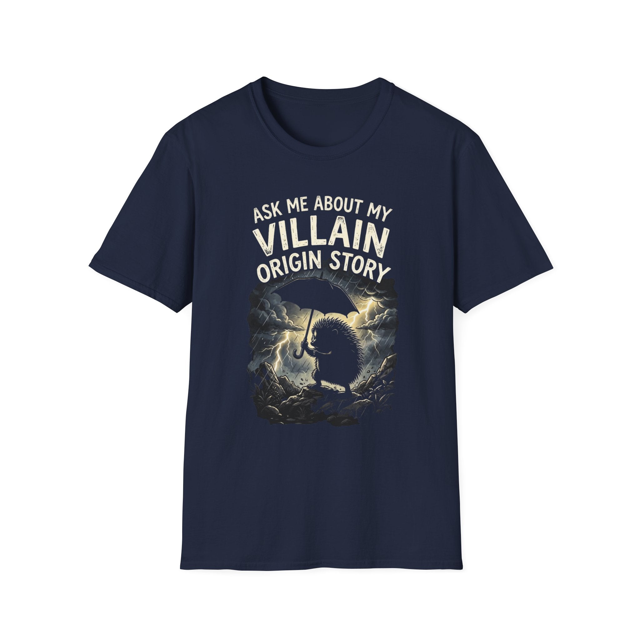 "Ask Me About My Villain Origin Story" Graphic Tee +Adult Size