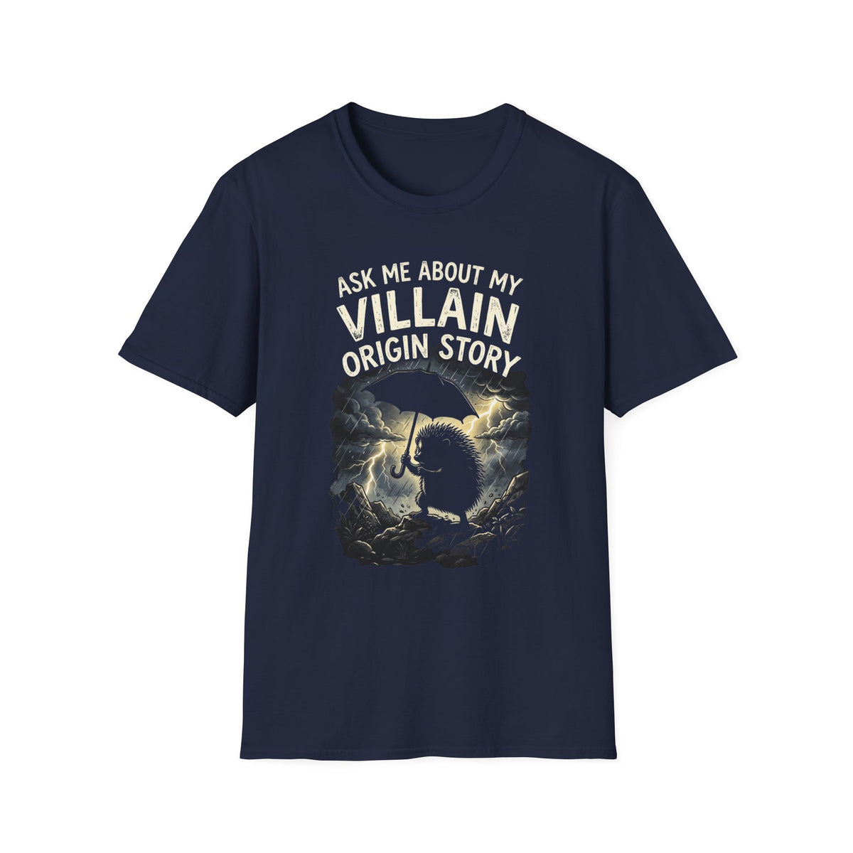 "Ask Me About My Villain Origin Story" Graphic Tee +Adult Size