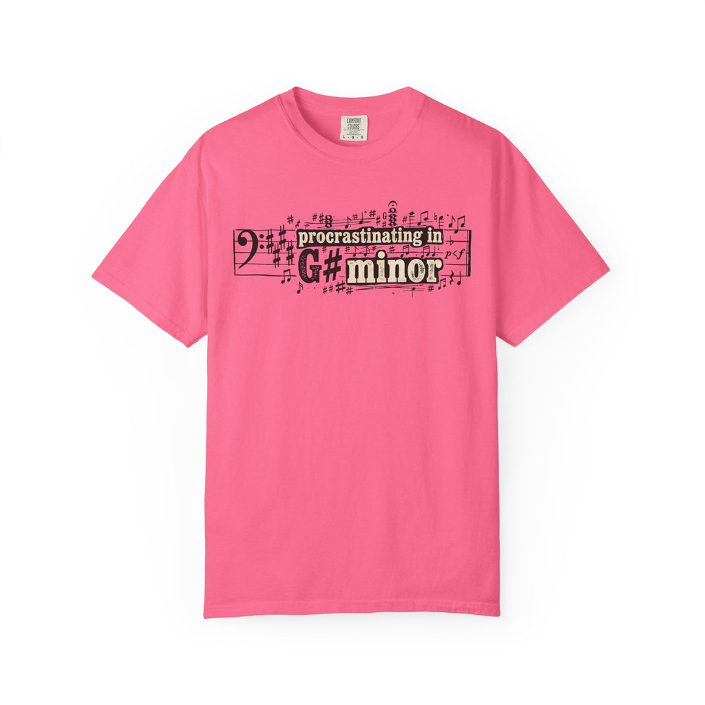 Procrastinating in G# Minor - Funny Cello & Bass Clef T-Shirt
