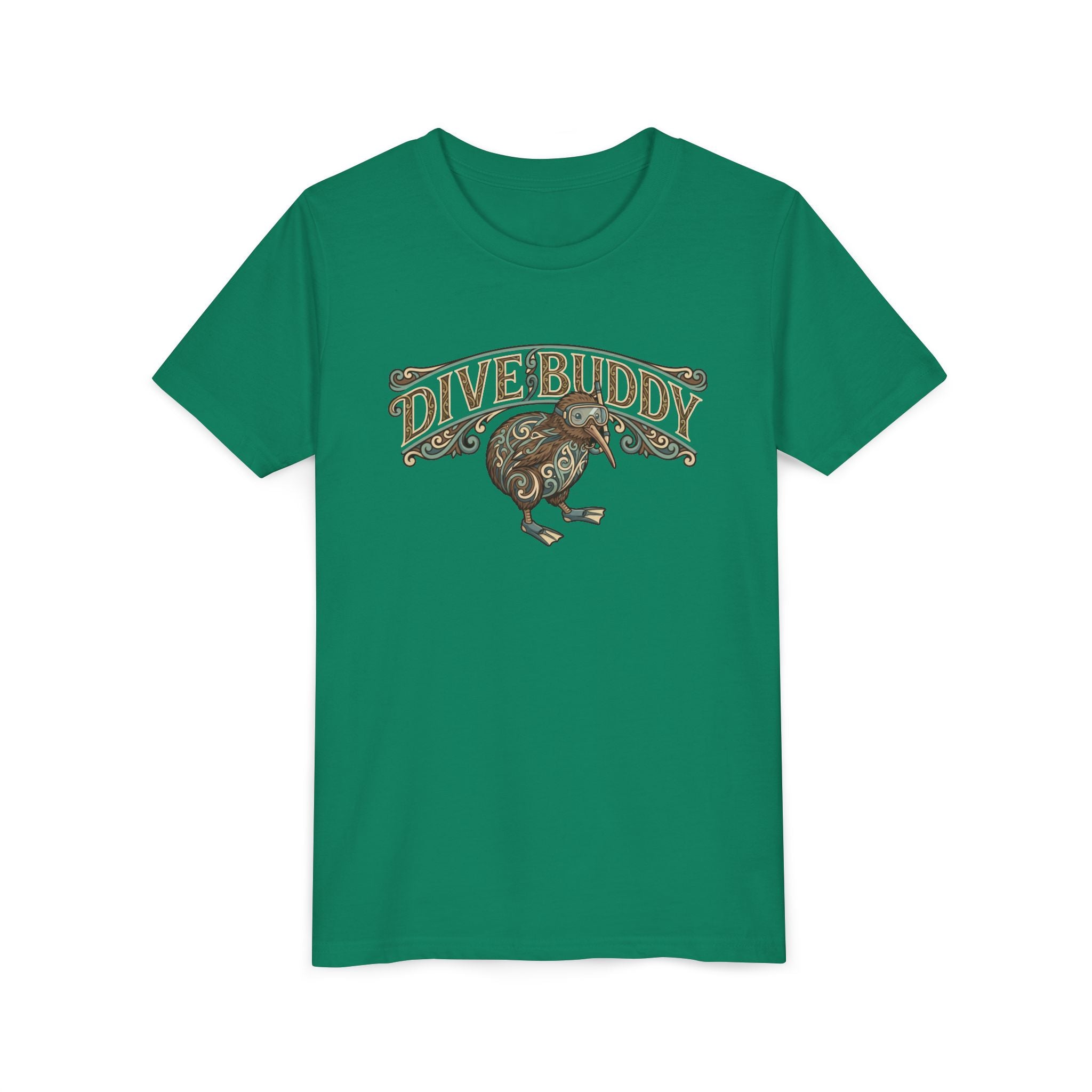 Youth Tee - "Dive Buddy" Kiwi Bird Graphic Kids T-Shirt
