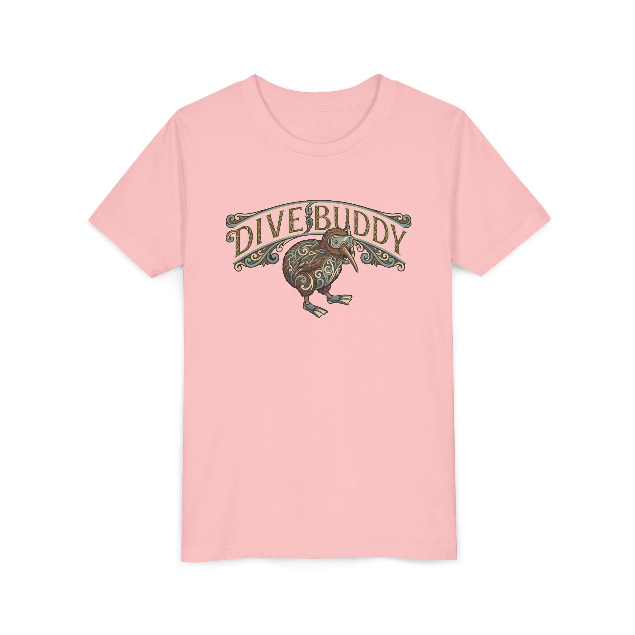 Youth Tee - "Dive Buddy" Kiwi Bird Graphic Kids T-Shirt