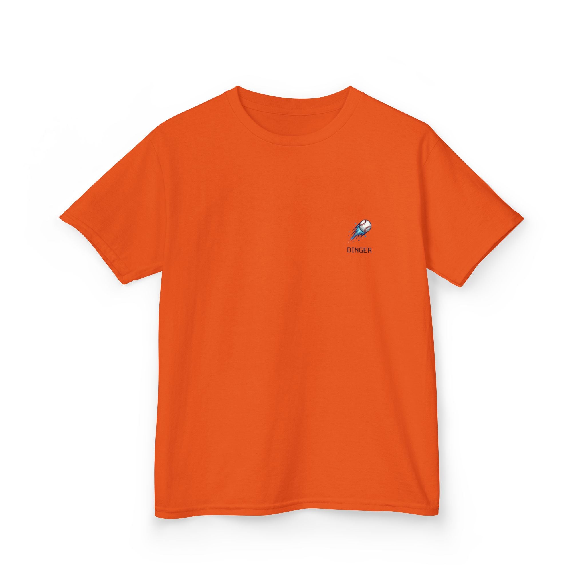 "Dinger" Pixel Art Baseball T-Shirt – Retro Gamer Baseball Tee