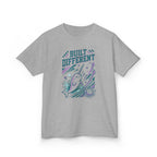 Kids T "Built Different" Narwhal Graphic Tee