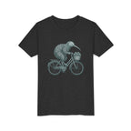 Kids Kiwi Bird Bicycle T‑Shirt – Cute Animal Cycling Graphic Tee for Children