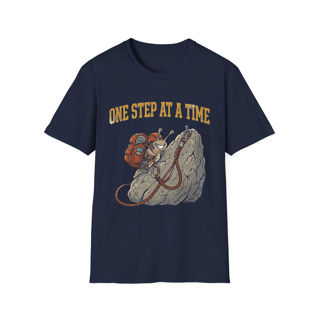 "One Step at a Time" Snail Climber T + Adult Size