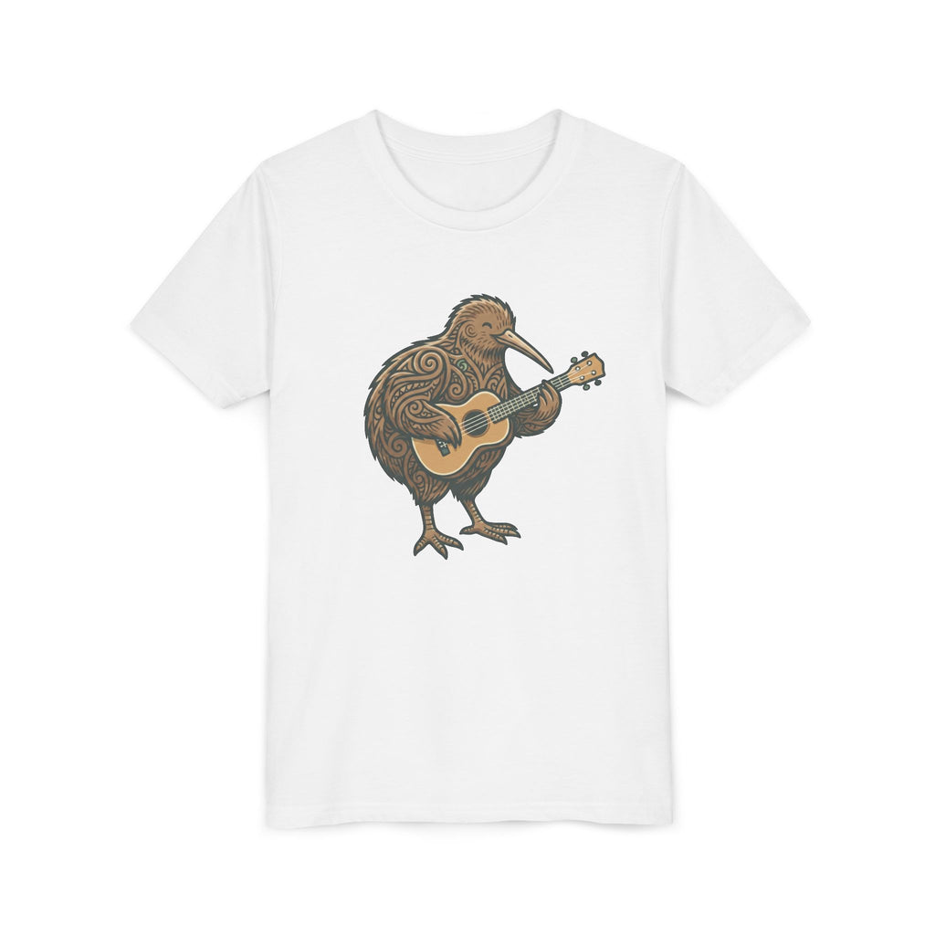 Kiwi Bird Guitar Youth Tee — Cute Musical Kiwi Kids T‑Shirt