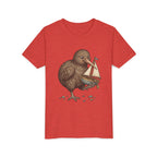 Youth T‑Shirt — Cute Kiwi Bird Holding Toy Sailboat Kids Tee