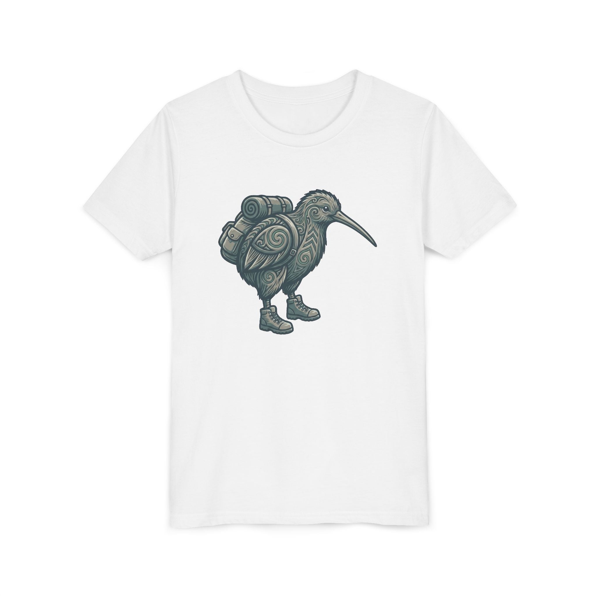 Kiwi Hiker Youth Tee — Adventure Kids Graphic T-Shirt