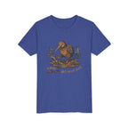 Youth Tee — Cute Kiwi Bird Splash “a little dirt never hurt” Kids Graphic Shirt
