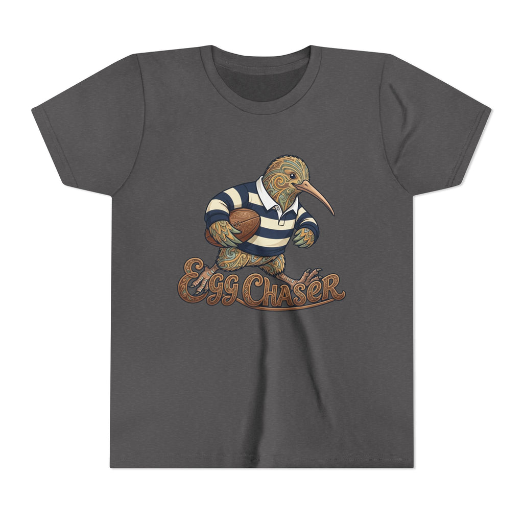 Kiwi Rugby Youth Tee — 'Egg Chaser' Vintage Sports Kids Shirt