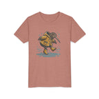 Youth T‑Shirt — Cute Kiwi Bird in Raincoat Splash Design