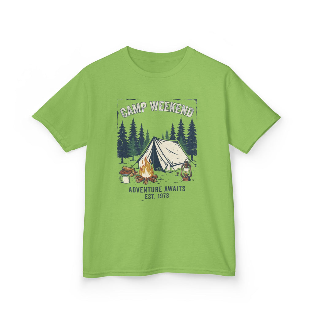 "Camp Weekend: Adventure Awaits" Kids Graphic Tee