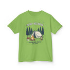 "Camp Weekend: Adventure Awaits" Kids Graphic Tee