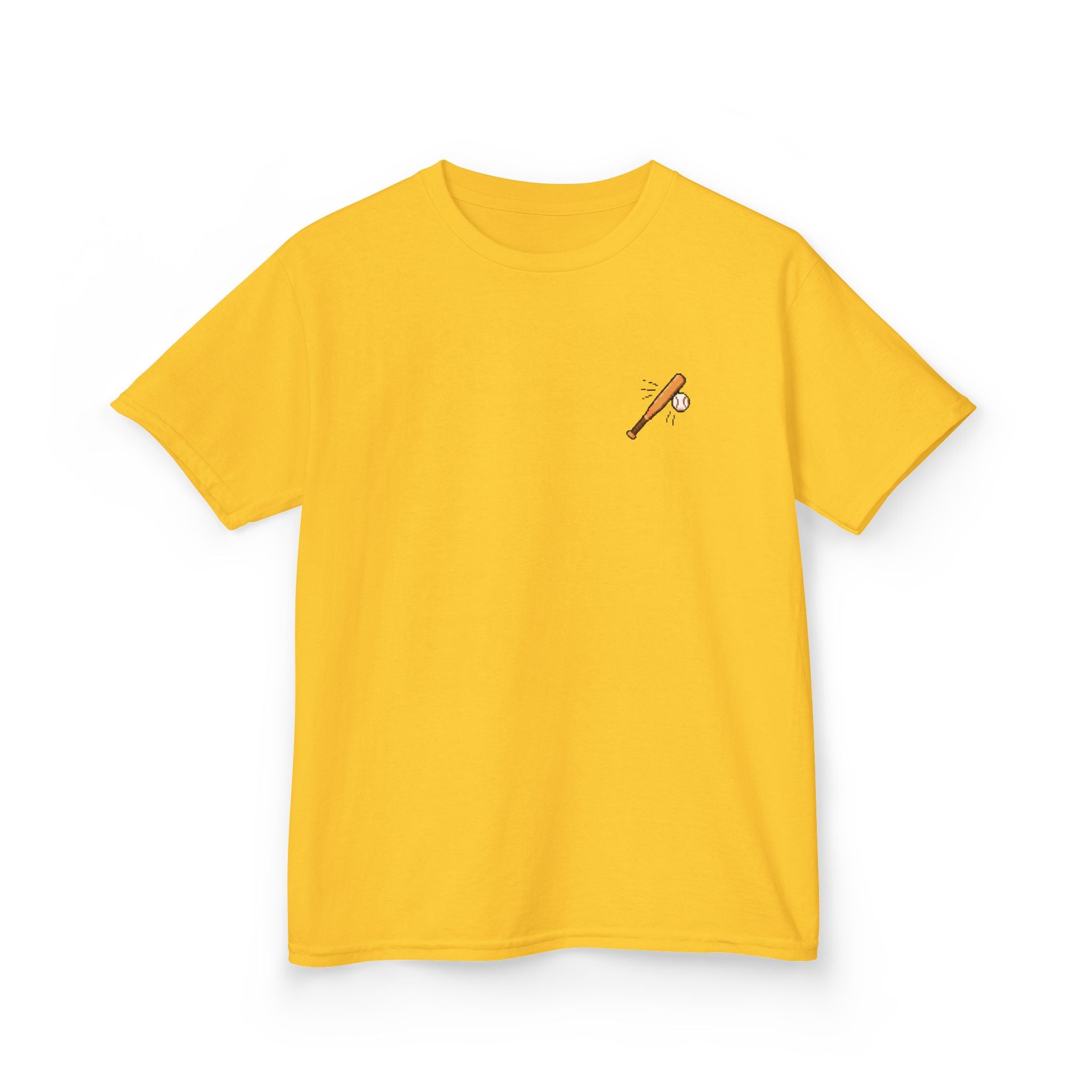 "Dinger!" Pixel Art Baseball T-Shirt – Double-Sided Sports Graphic Tee