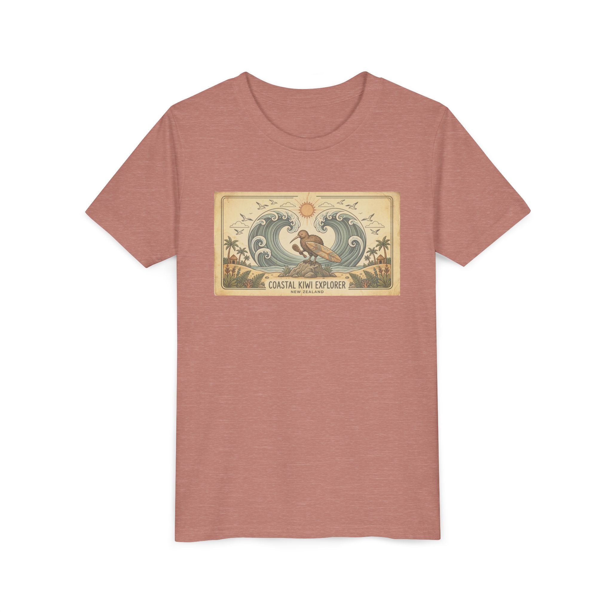 Youth Tee — Coastal Wave Explorer Graphic (Kids Surf Ocean T-Shirt)