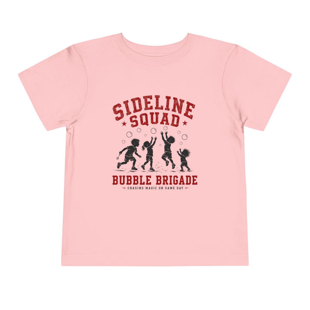 "Sideline Squad Bubble Brigade" Toddler Sports T‑Shirt