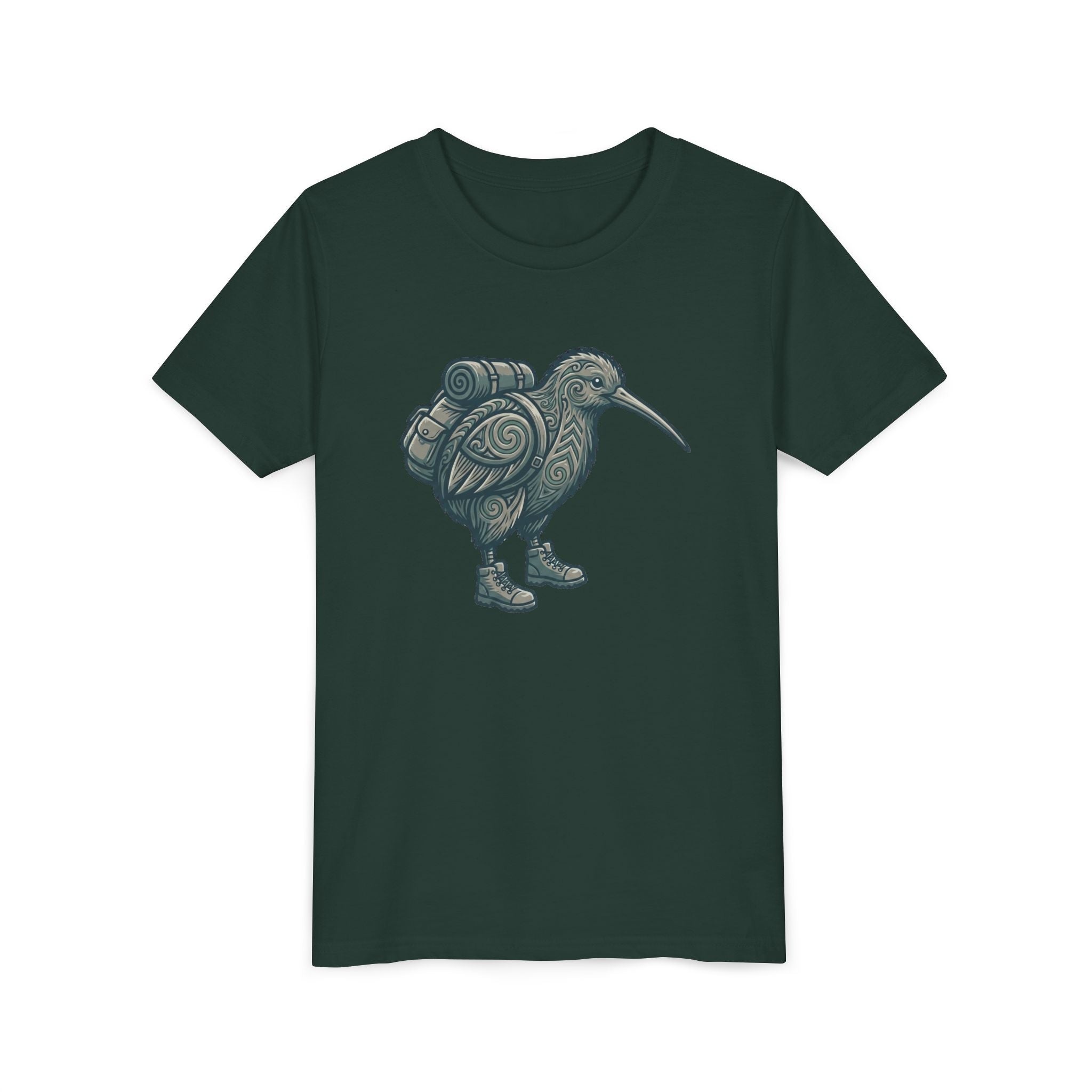 Kiwi Hiker Youth Tee — Adventure Kids Graphic T-Shirt
