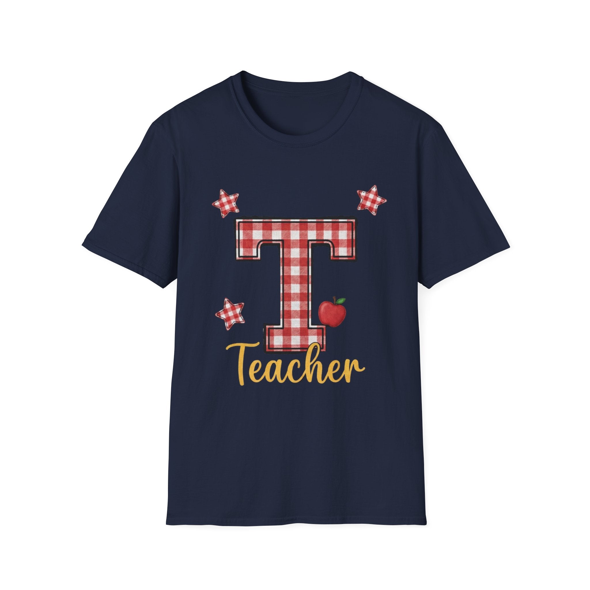 Red Gingham Letter T Teacher T