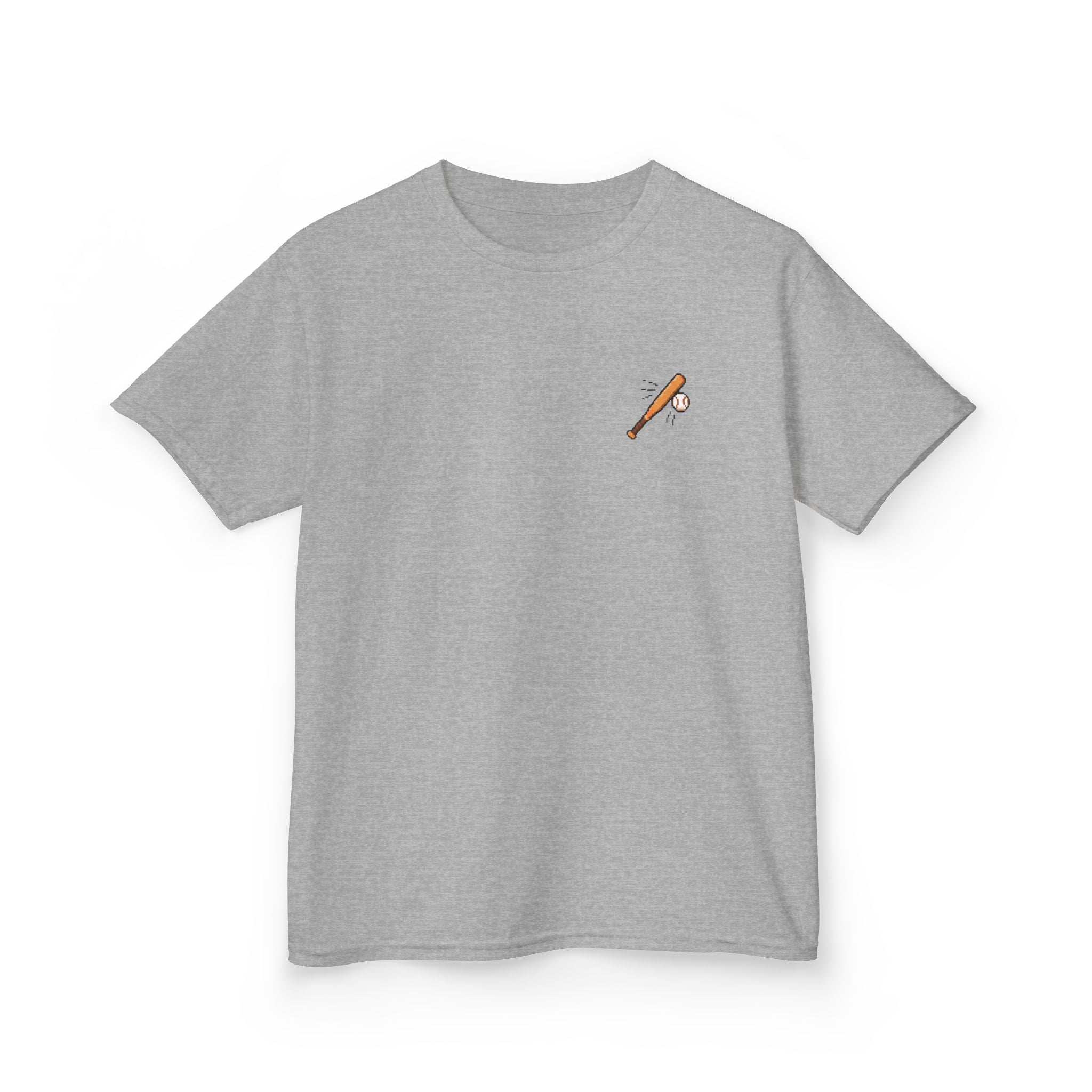 "Dinger!" Pixel Art Baseball T-Shirt – Double-Sided Sports Graphic Tee