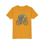 Kids Kiwi Bird Bicycle T‑Shirt – Cute Animal Cycling Graphic Tee for Children