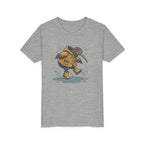 Youth T‑Shirt — Cute Kiwi Bird in Raincoat Splash Design