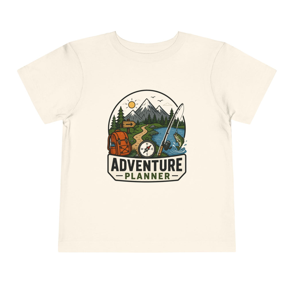 Adventure Planner Toddler Tee — Outdoor Camping & Fishing Kids Shirt