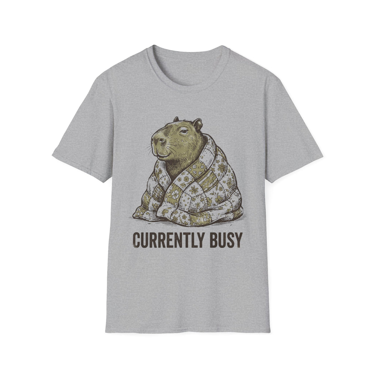 Cozy Capybara "Currently Busy" +Adult Size