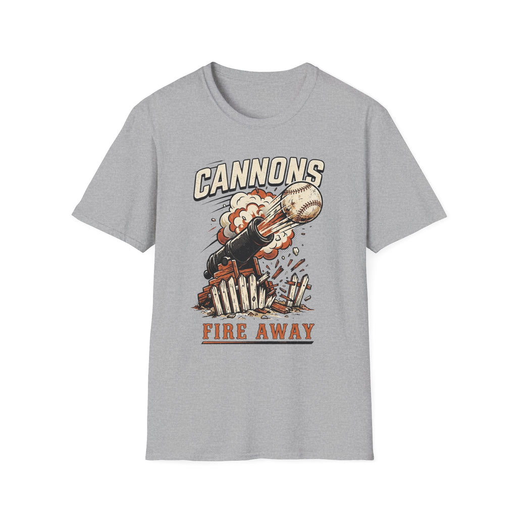 Cannons - Baseball T‑Shirt — 'Fire Away'