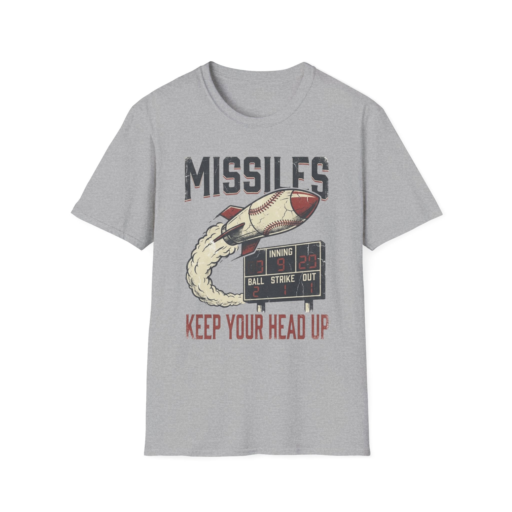 Missiles - Keep Your Head Up Baseball Tee