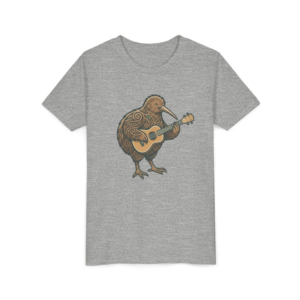 Kiwi Bird Guitar Youth Tee — Cute Musical Kiwi Kids T‑Shirt