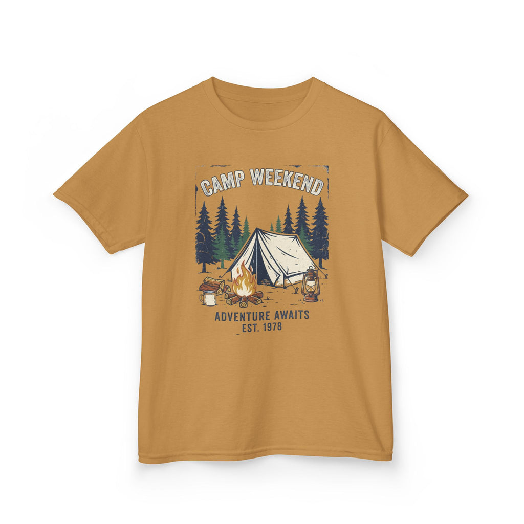 "Camp Weekend: Adventure Awaits" Kids Graphic Tee