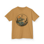 Kids Adventure Tee — Mountain River Fishing Graphic