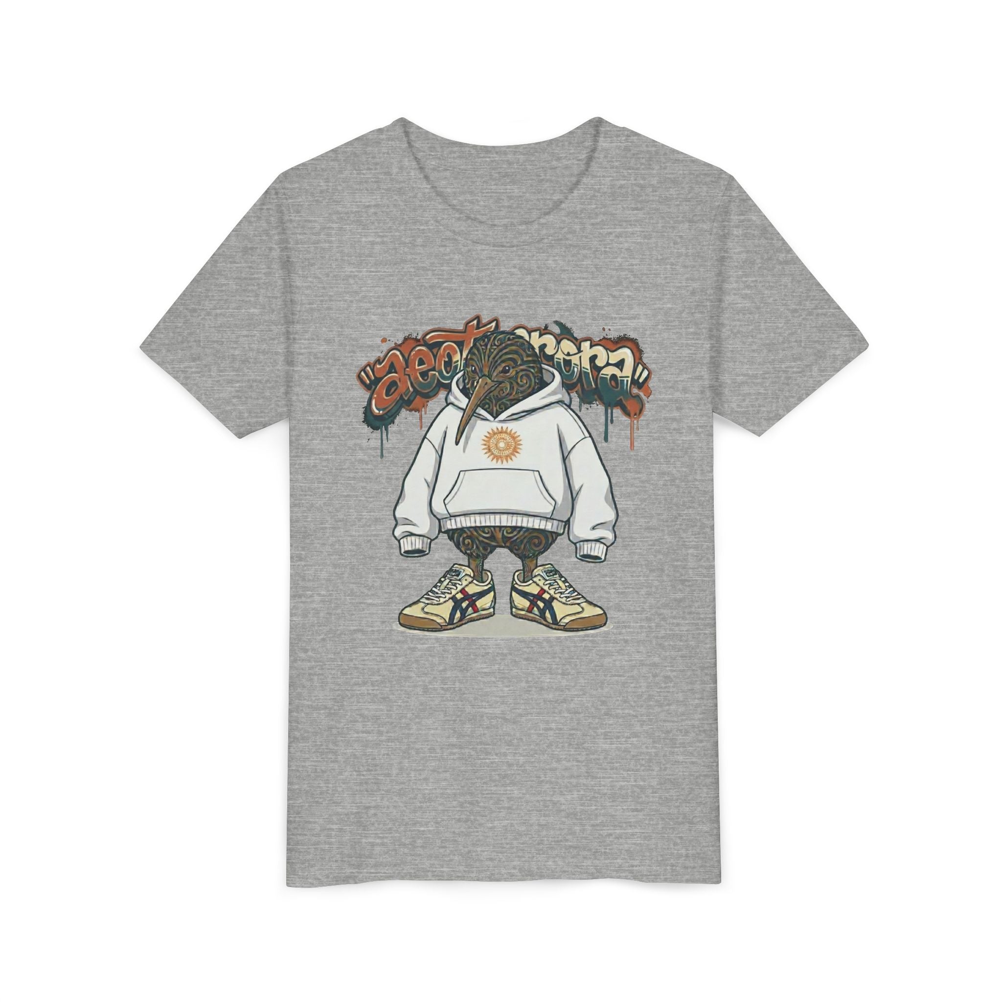 Youth Tee — Streetwear Kiwi Graphic "Aeotearora" Hoodie-Style Design