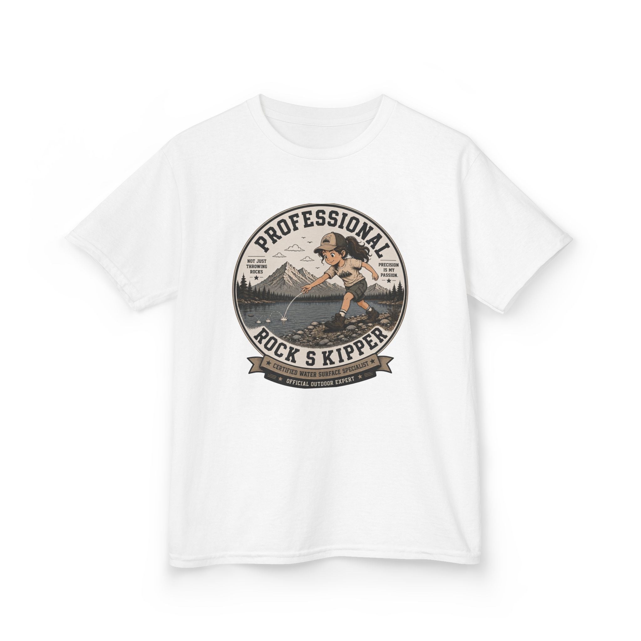 Professional Rock Skipper  —Girl Skipping Stones Design