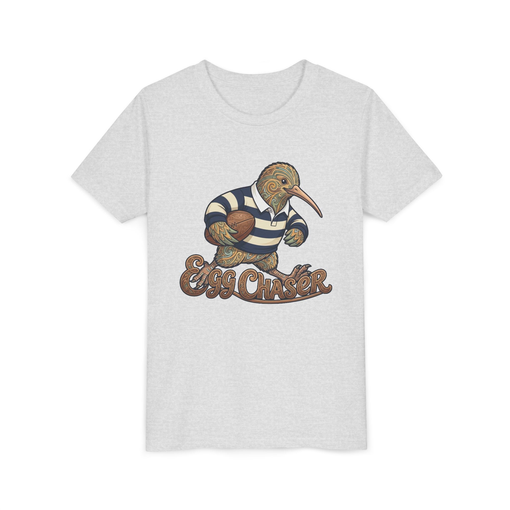 Kiwi Rugby Youth Tee — 'Egg Chaser' Vintage Sports Kids Shirt