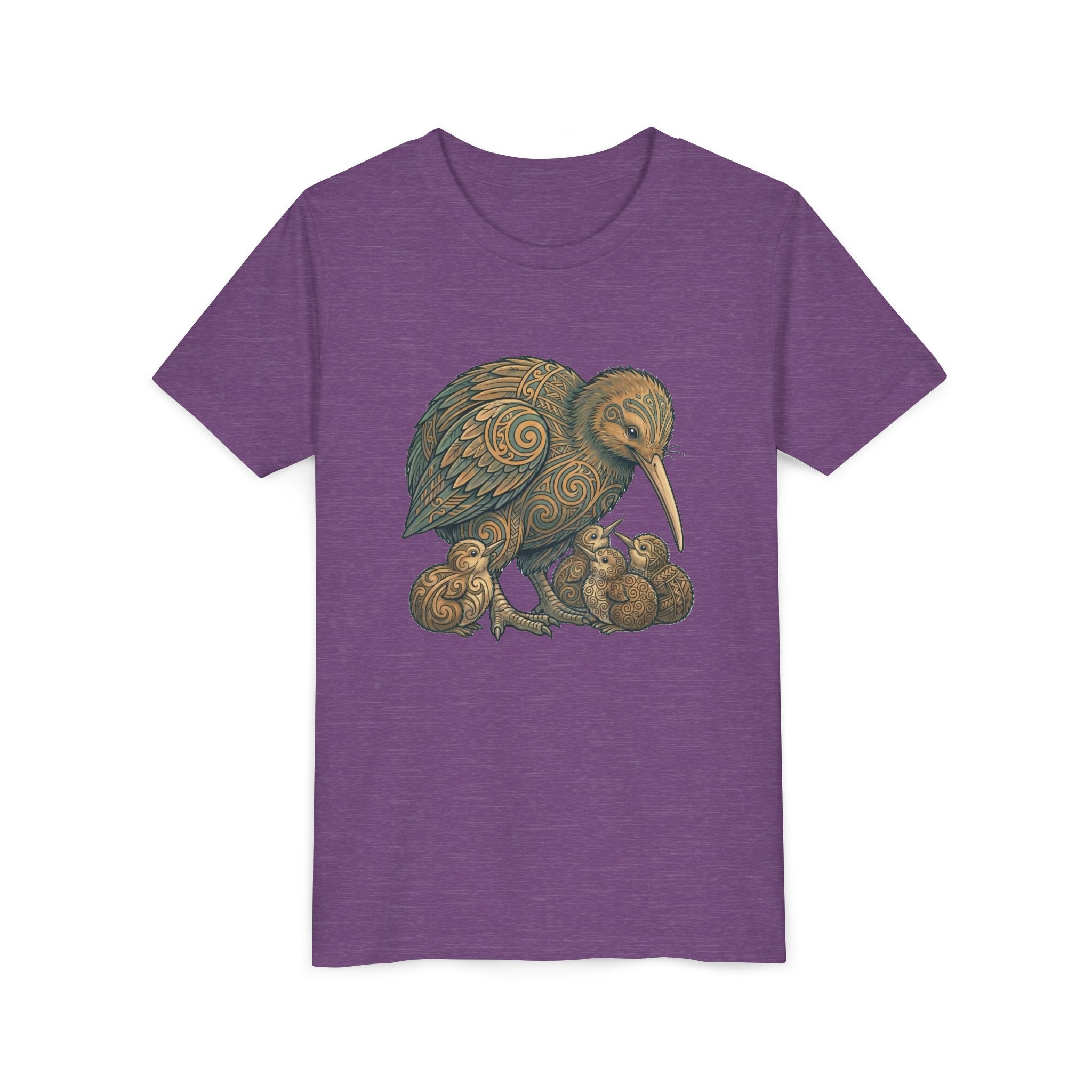 Kiwi Bird Momma & Babies Kids T‑Shirt — Whimsical Kiwi & Chicks Youth Tee