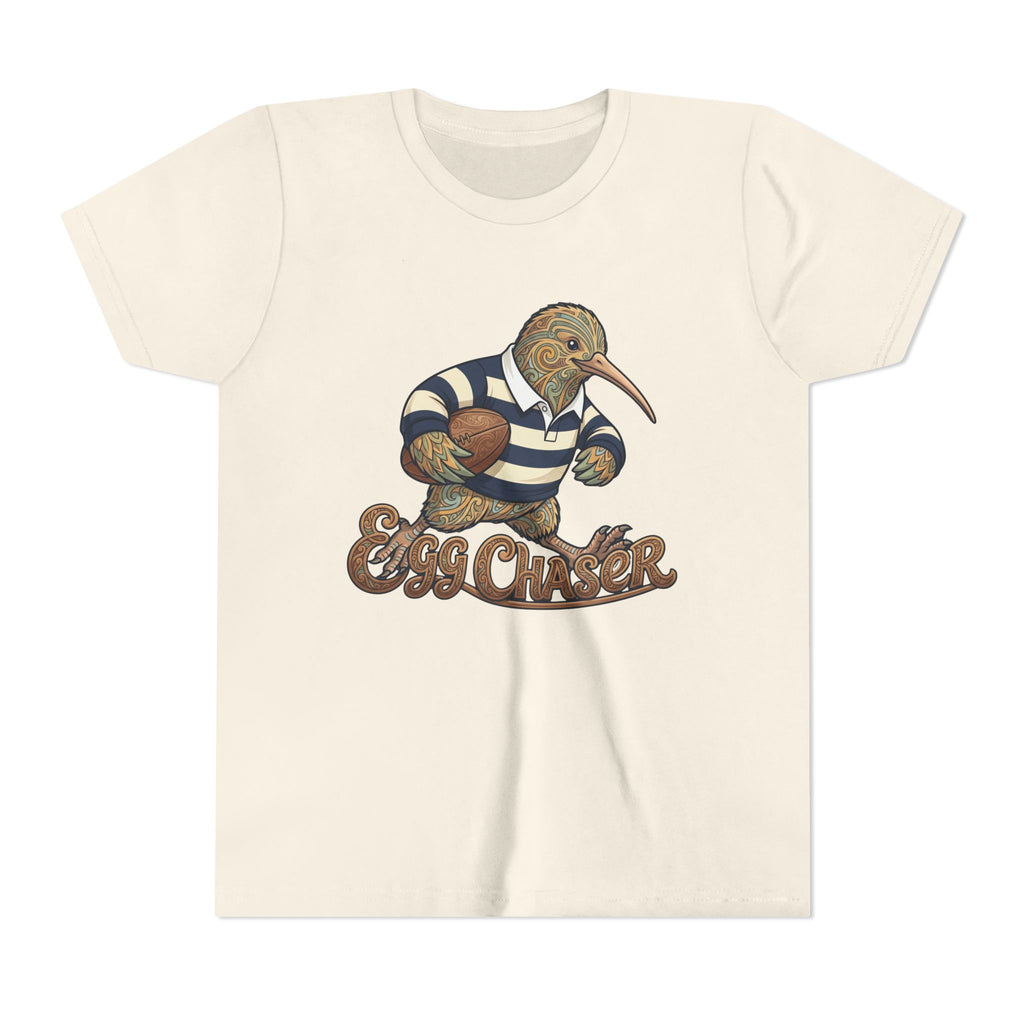 Kiwi Rugby Youth Tee — 'Egg Chaser' Vintage Sports Kids Shirt