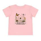 "Beautiful in Every Detail" Floral Butterfly Toddler Garden Tee