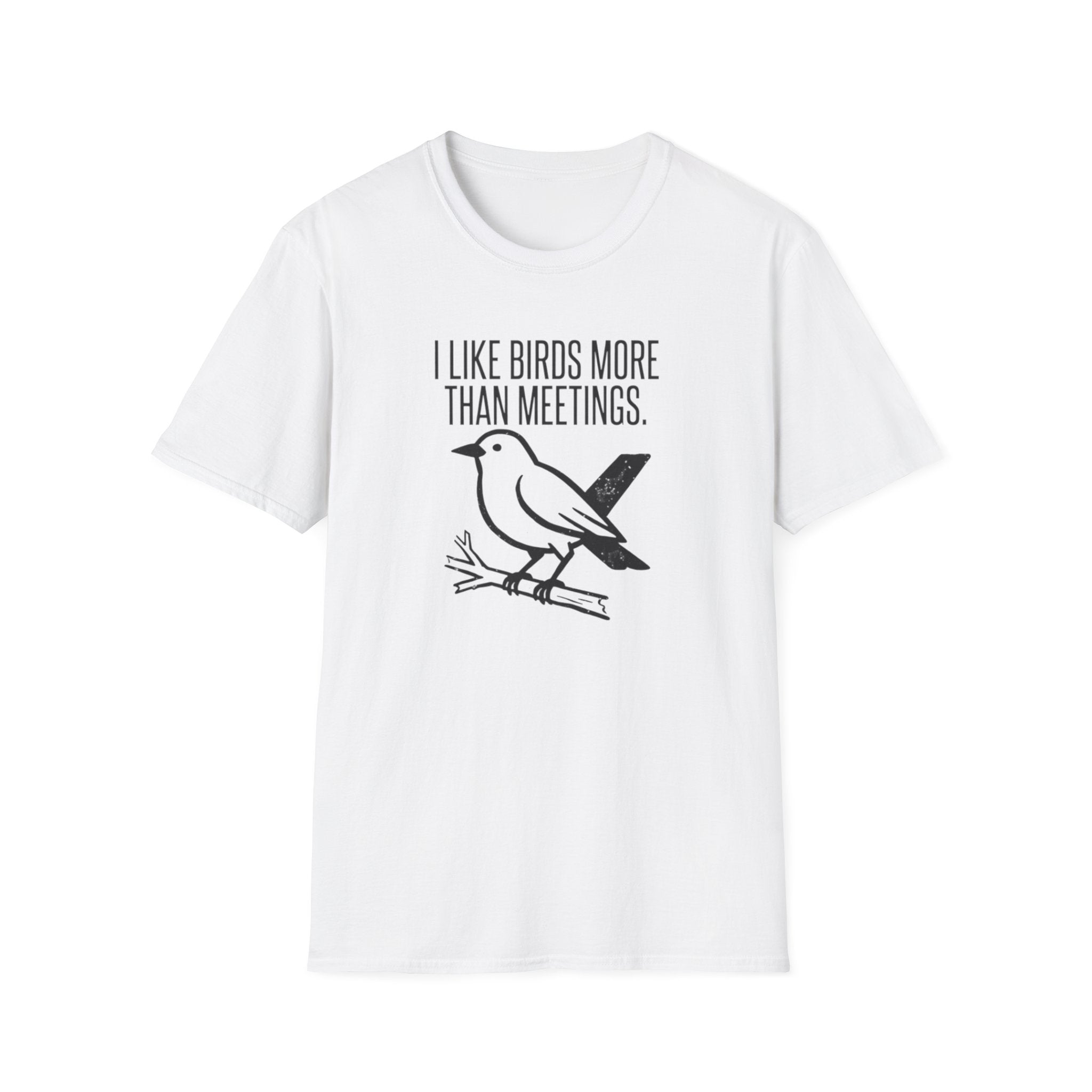 "I Like Birds More Than Meetings" Graphic Tee
