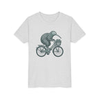 Kids Kiwi Bird Bicycle T‑Shirt – Cute Animal Cycling Graphic Tee for Children