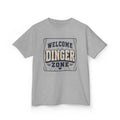 "Welcome to the Dinger Zone" Baseball Tee for Young Players & Fans + Youth Size