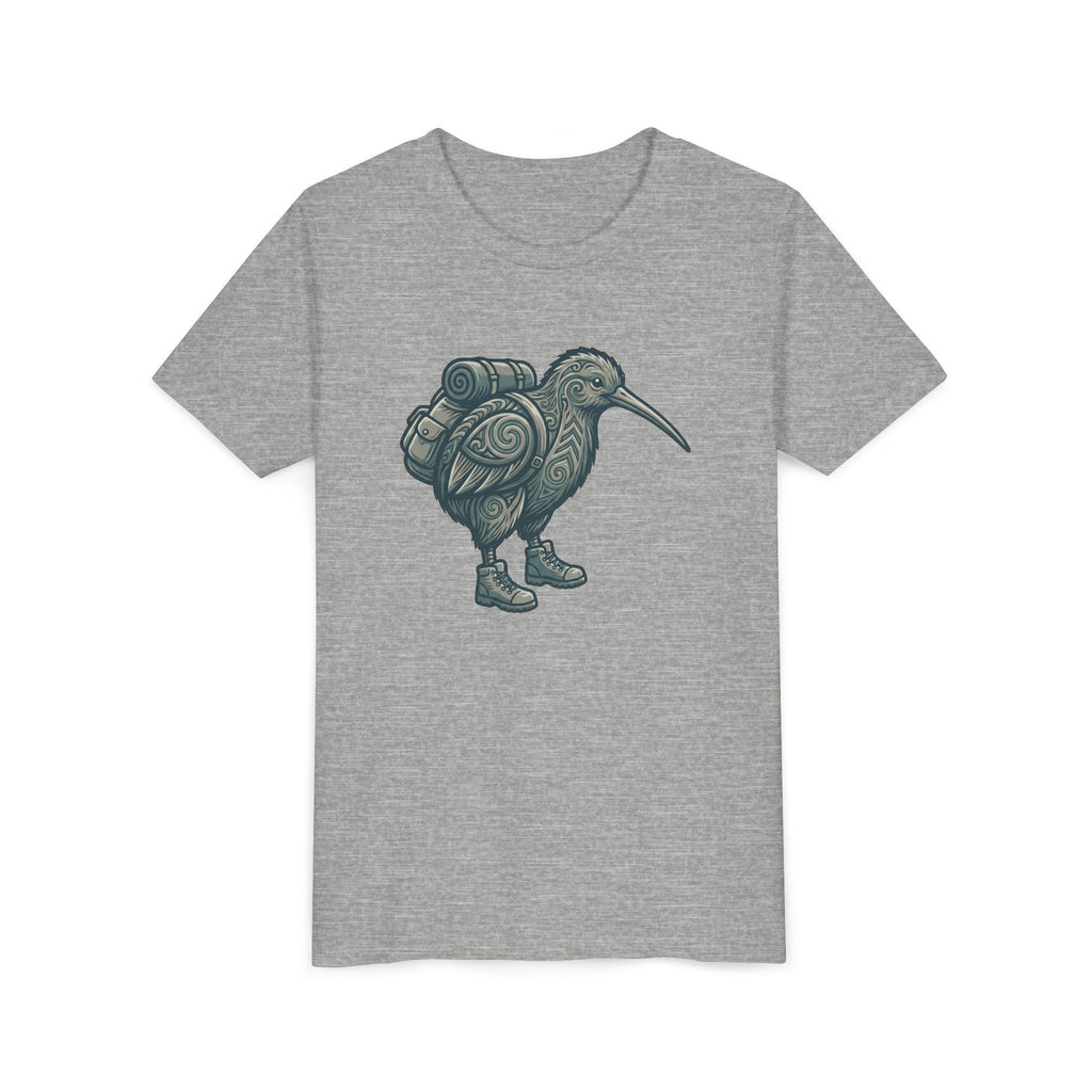 Kiwi Hiker Youth Tee — Adventure Kids Graphic T-Shirt