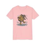 Youth T‑Shirt — Cute Kiwi Bird in Raincoat Splash Design