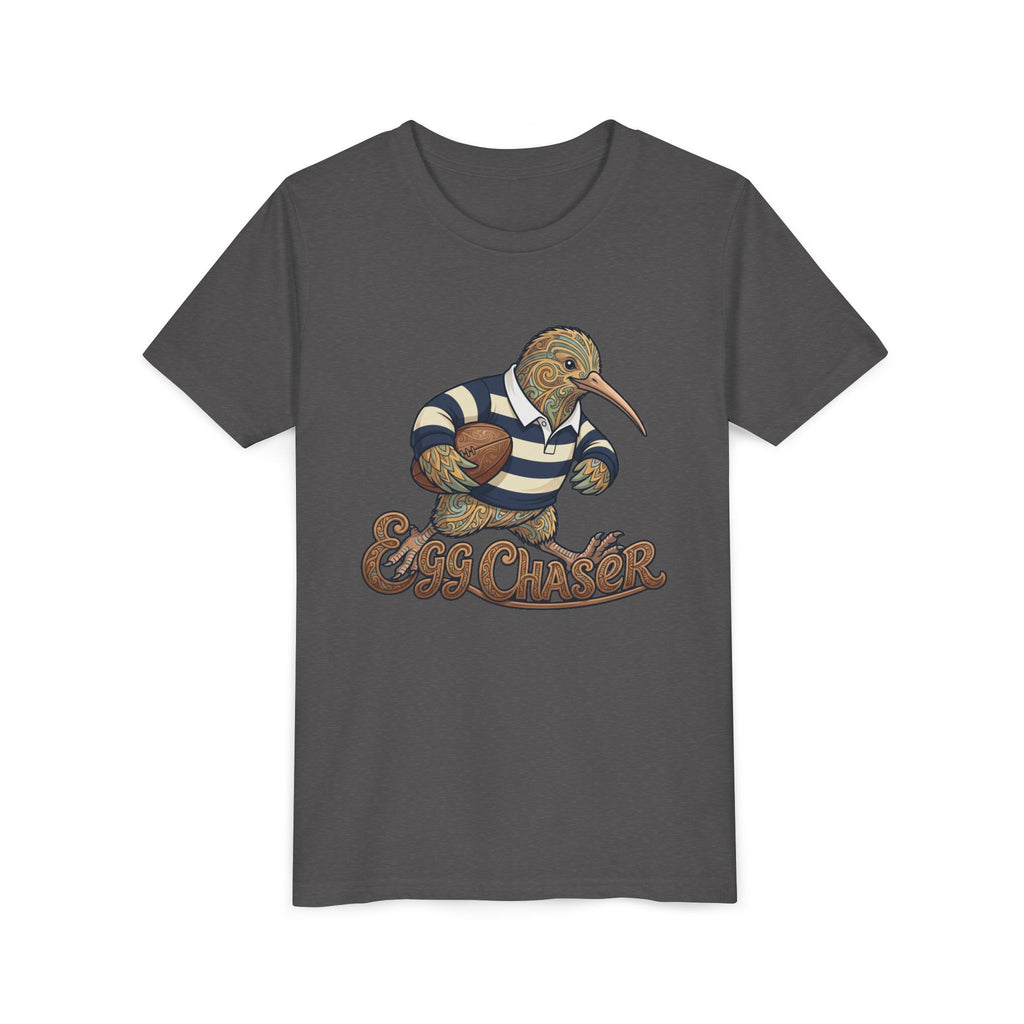 Kiwi Rugby Youth Tee — 'Egg Chaser' Vintage Sports Kids Shirt