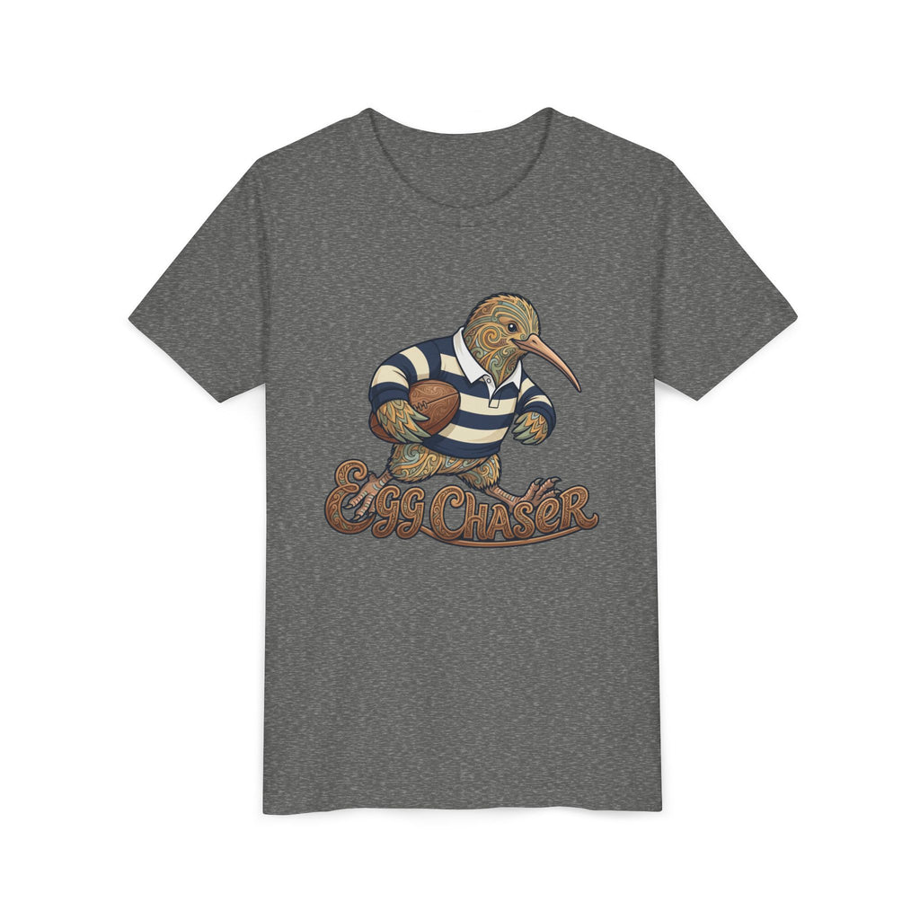 Kiwi Rugby Youth Tee — 'Egg Chaser' Vintage Sports Kids Shirt