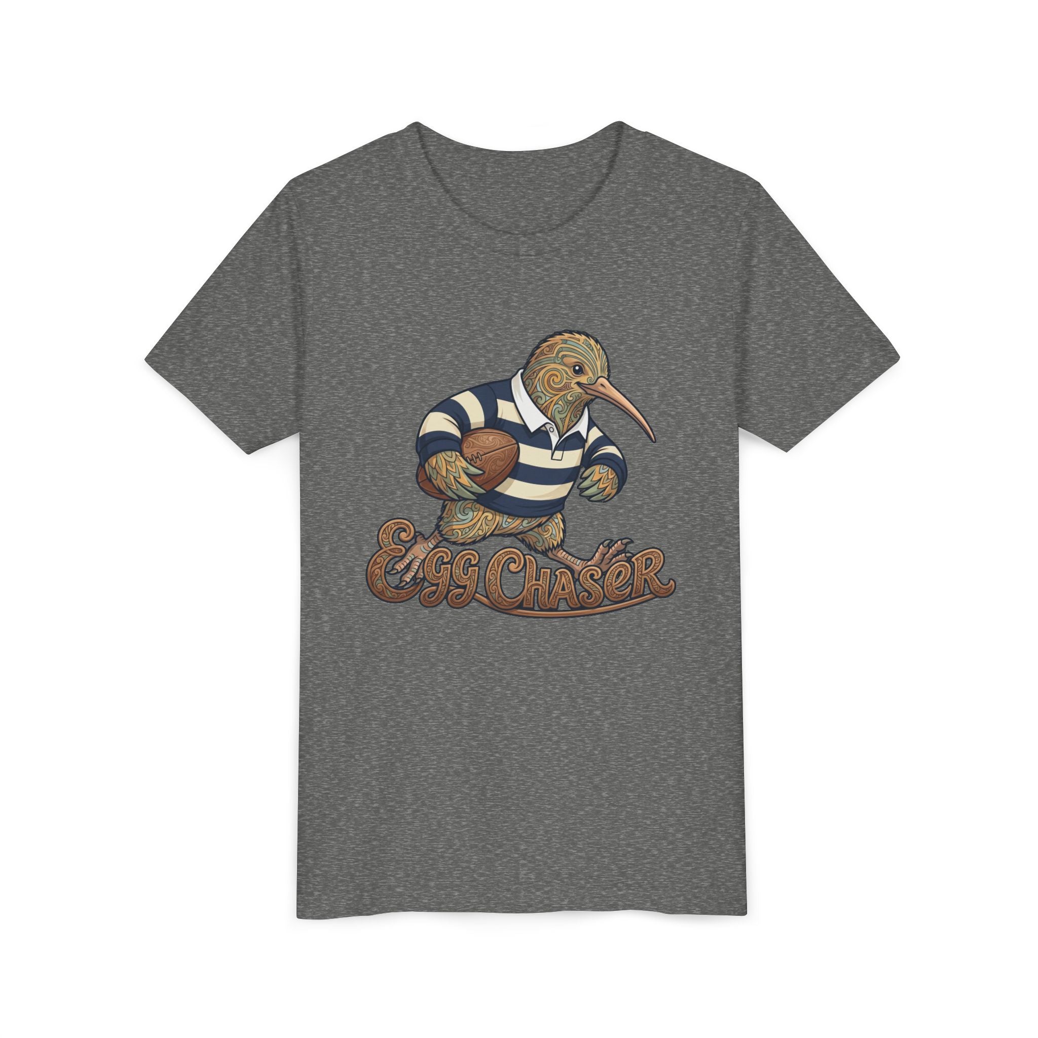 Kiwi Rugby Youth Tee — 'Egg Chaser' Vintage Sports Kids Shirt